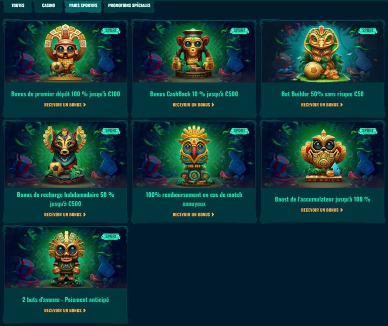 Spinanga Casino bonus paris sportifs