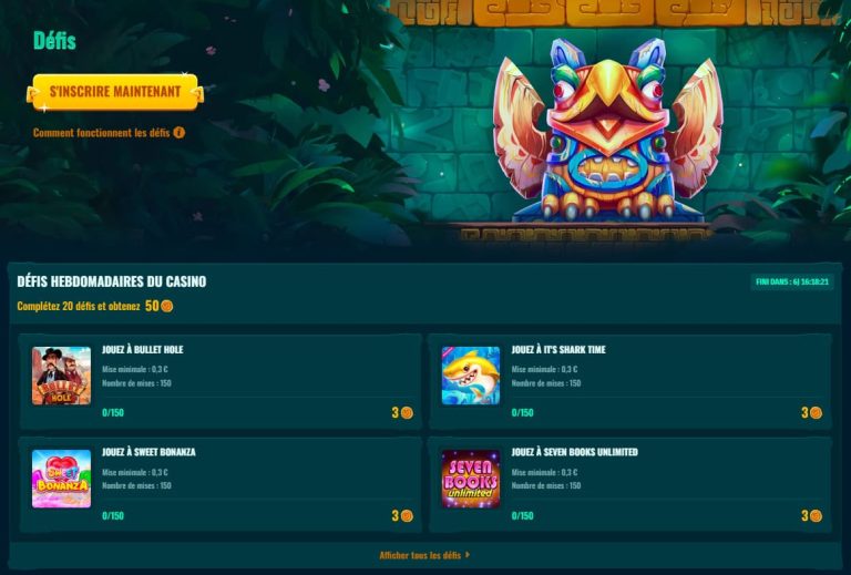 Spinanga Casino défis