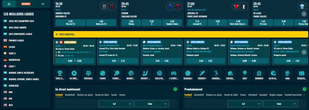 Spinanga Casino paris sportifs